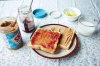 #toast #breakfast #jam #peanut butter #milk #apple #peanut butter jelly #skippy.jpg